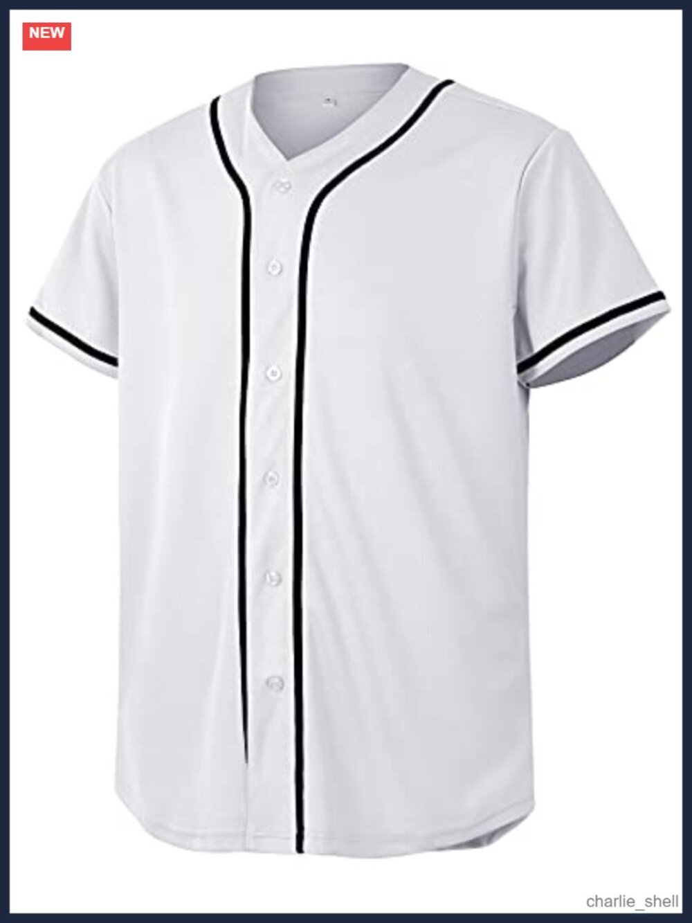Baseball Jersey Button Down Shirt Loose Fit Polyester Casual Sports